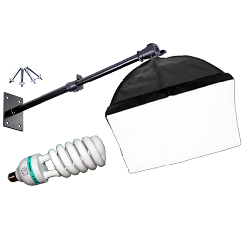 Softbox 40x40cm, 325W with ceiling / wall mount